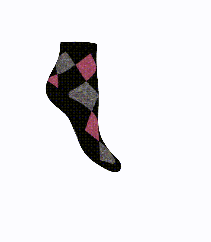 Γυναικεία κάλτσα Enrico Coveri ημίκοντη με σχέδιο | 2ASS