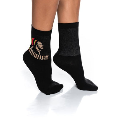 Γυναικεία κάλτσα Inizio βαμβακερή με σχέδιο BOB MARLEY | 19-3