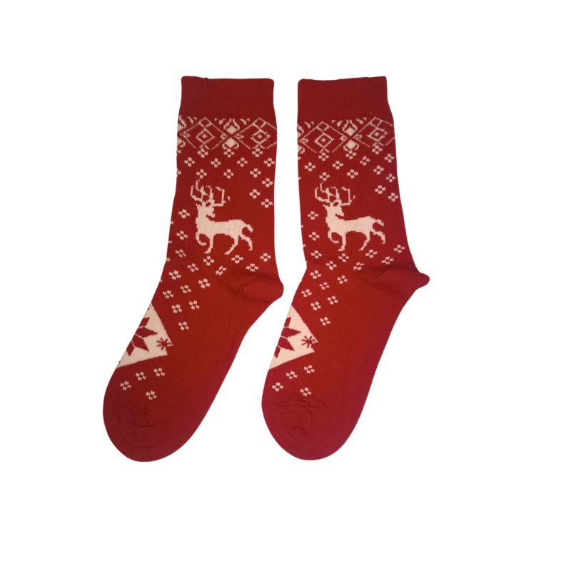 Ισοθερμικές μάλλινες κάλτσες γυναικείες με Σχέδιο 'Ελάφι' | 25016