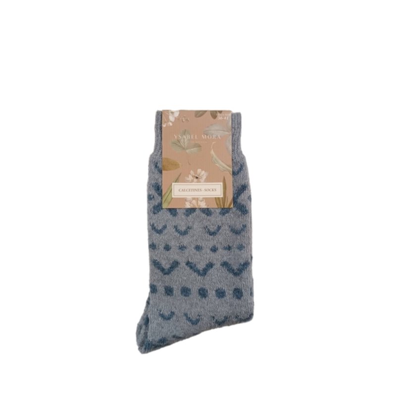 Γυναικεία κάλτσα Ysabel Mora πολύ ζεστή με σχέδια | 12791 μπλε