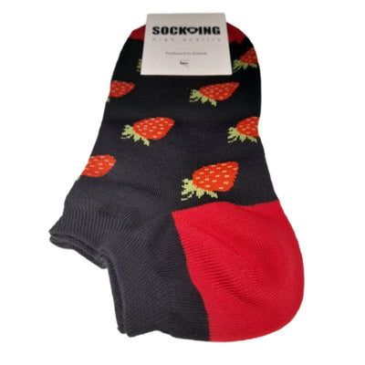 Τερλίκι κάλτσα Γυναικεία Socking με σχέδιο φράουλες | 11422-01