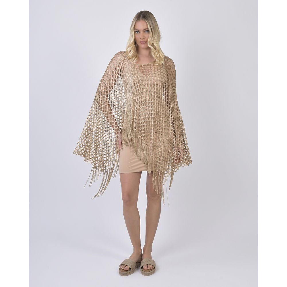 Διχτυωτό Γυναικείο Κιμονό Παραλίας Χρυσό
