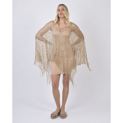 Διχτυωτό Γυναικείο Κιμονό Παραλίας Χρυσό