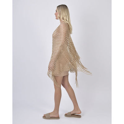 Διχτυωτό Γυναικείο Κιμονό Παραλίας Χρυσό