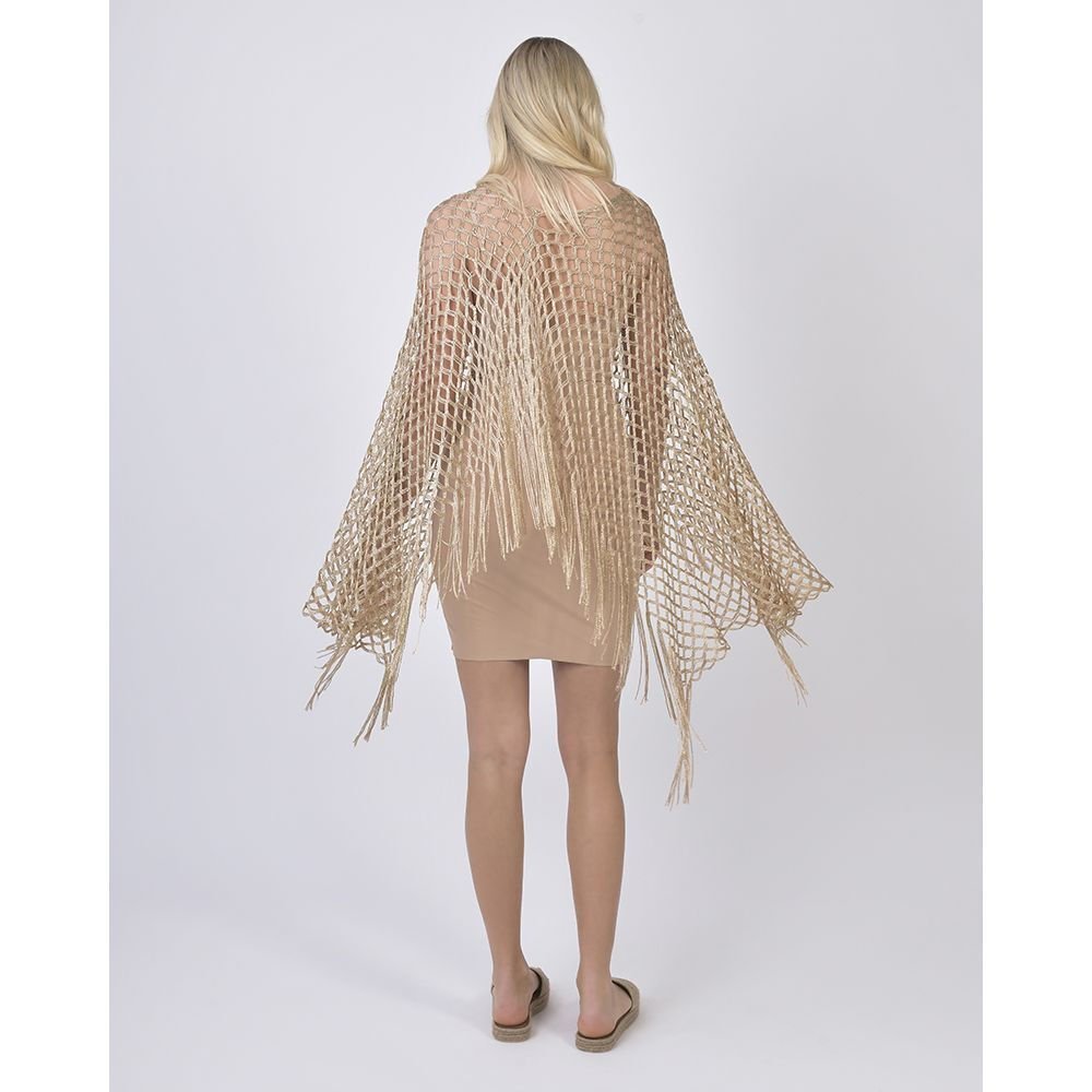 Διχτυωτό Γυναικείο Κιμονό Παραλίας Χρυσό