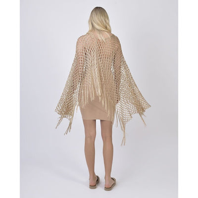Διχτυωτό Γυναικείο Κιμονό Παραλίας Χρυσό