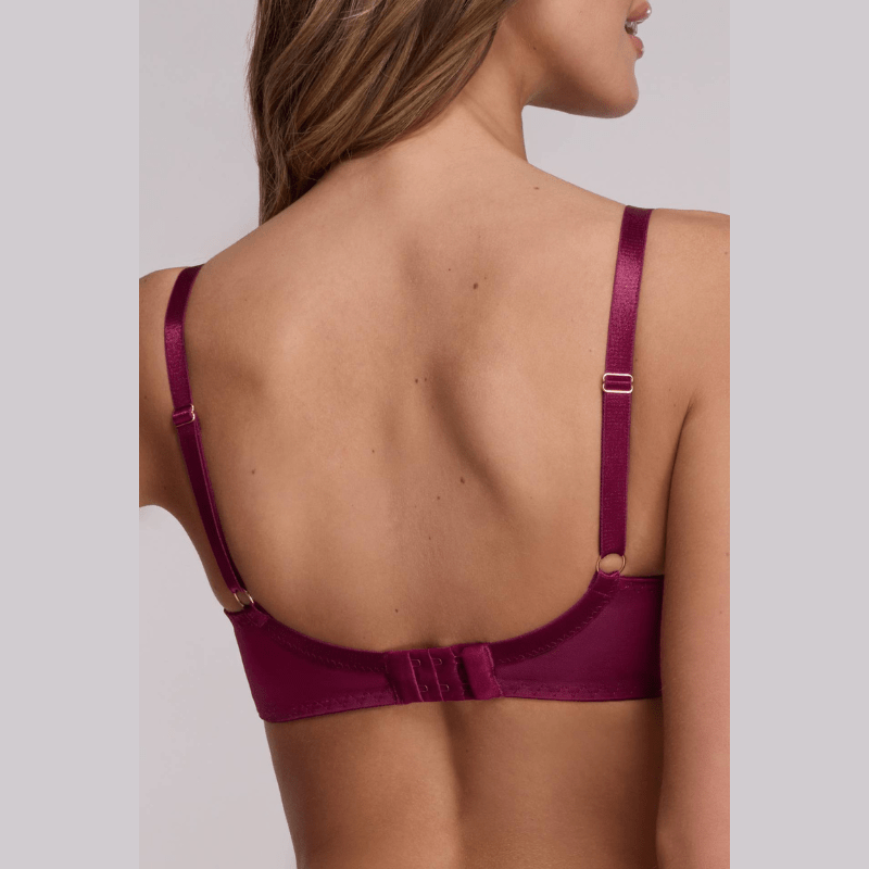 Σουτιέν με μπανέλαAVA 1396 μωβ χωρίς ενίσχυση για μεγάλο στήθος πλάτη
