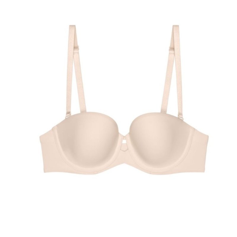 Σουτιέν Strapless Triumph Pure Micro WDP με ενίσχυση & μπανέλα μπεζ σκέτο