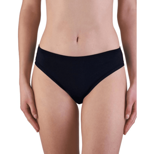Γυναικείο Mini Slip Sielei  από οργανικό βαμβάκι | 1445 μαύρο μπροστά
