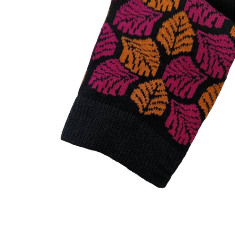 Γυναικεία κάλτσα ημίκοντη με σχέδιο 'Φύλλα | 8ASS