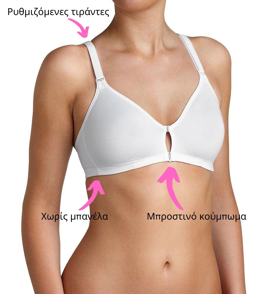 Αθλητικό Σουτιέν TRIUMPH με μπροστινό κούμπωμα Triaction Fitness F λευκό