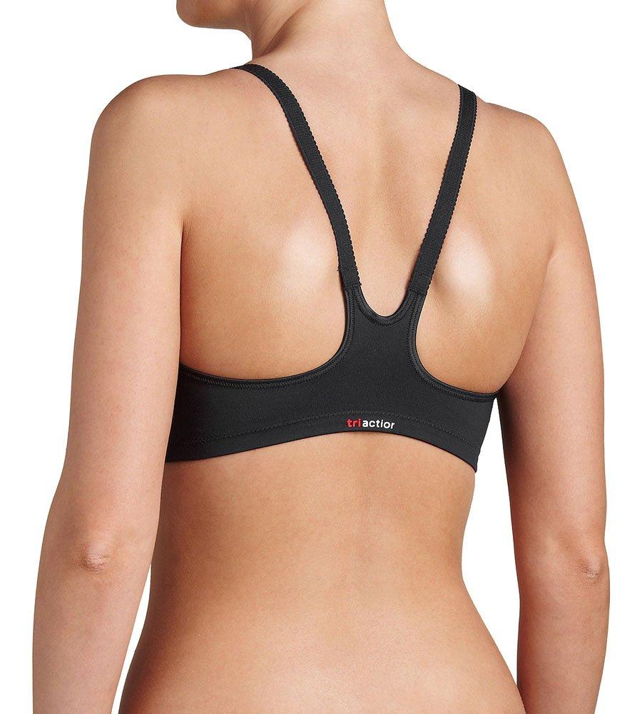 Αθλητικό Σουτιέν TRIUMPH με μπροστινό κούμπωμα Triaction Fitness F μαύρο πλάτη