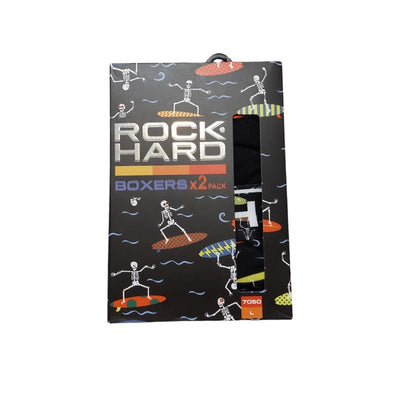 Ανδρικό Μπόξερ Rock Hard με σχέδιο 'Σκελετοί' 2ιπλή συσκευασία κουτί