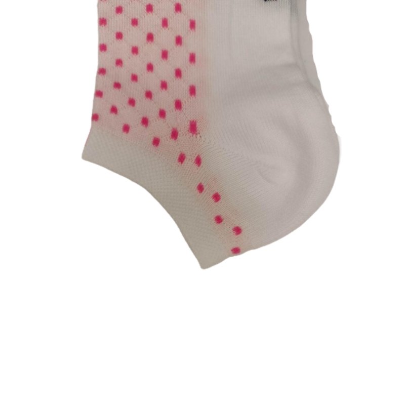 Τερκλίκι κάλτσα Γυναικεία Enrico Coveri με 'Πουά' σχέδιο | 15ASS λευκό ροζ κοντινό