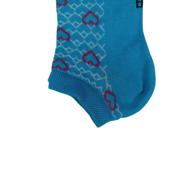 Τερλίκι κάλτσα Enrico Coveri Γυναικεία με 'Καρδιές' σχέδιο | 16ASS γαλάζιο κοντινό