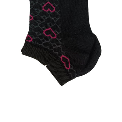 Τερλίκι κάλτσα Enrico Coveri Γυναικεία με 'Καρδιές' σχέδιο | 16ASS μαύρο-φούξια κοντινό