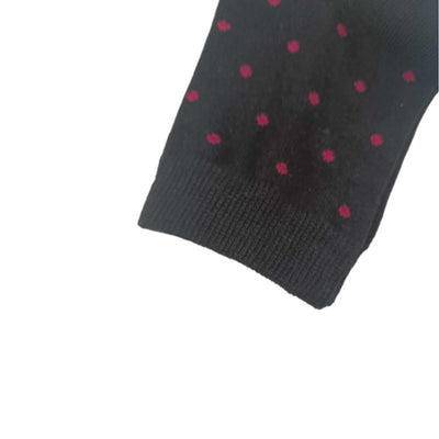 Γυναικεία κάλτσα Enrico Coveri ημίκοντη με  'Πουά' σχέδιο | LIFE-12ASS μαύρο κοντινό
