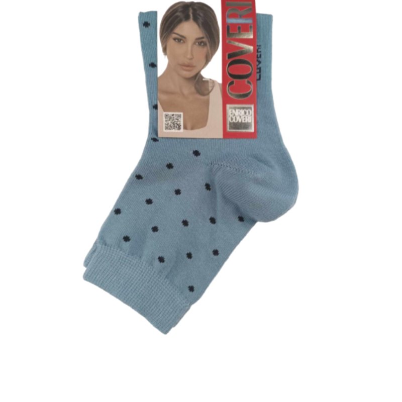 Γυναικεία κάλτσα Enrico Coveri ημίκοντη με  'Πουά' σχέδιο | LIFE-12ASS ραφ
