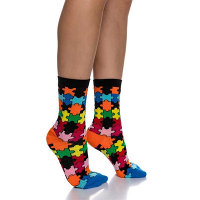 Γυναικεία κάλτσα Inizio βαμβακερή με σχέδιο Παζλ | 21-1
