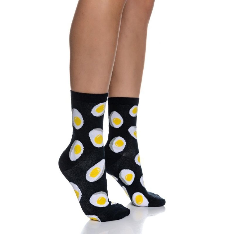 Γυναικεία κάλτσα INIZIO βαμβακερή με σχέδιο Αυγά | 24-1