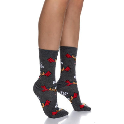 Γυναικεία κάλτσα INIZIO βαμβακερή με σχέδιο Χαμπουργερ | 24-3