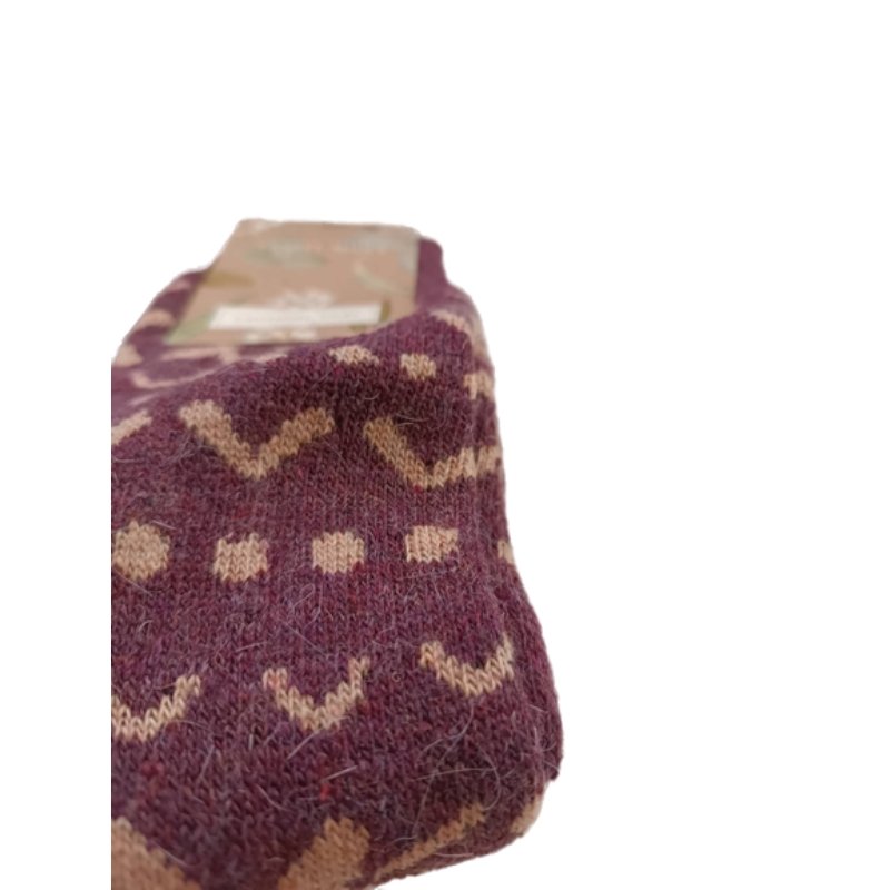 Γυναικεία κάλτσα Ysabel Mora πολύ ζεστή με σχέδια | 12791 μπορντό κοντινό