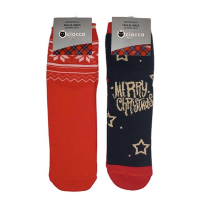 Γυναικεία κάλτσα Χριστουγεννιάτικη CIOCCA Αντιολισθητική 2άδα