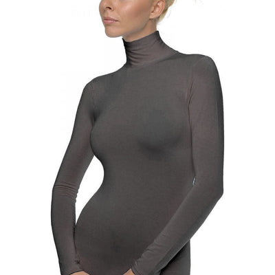 Γυναικεία μπλούζα Helios με ζιβάγκο λαιμό & μακρύ μανίκι | 80678 γκρί μπροστά