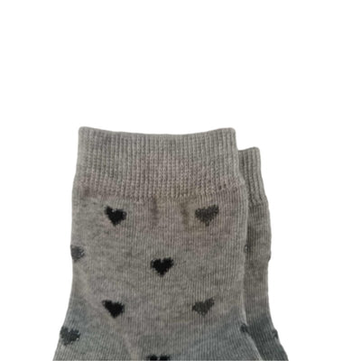 Γυναικεία κάλτσα (3άδα) ημίκοντη με σχέδιο 'Καρδιές' | LIFE-4C
