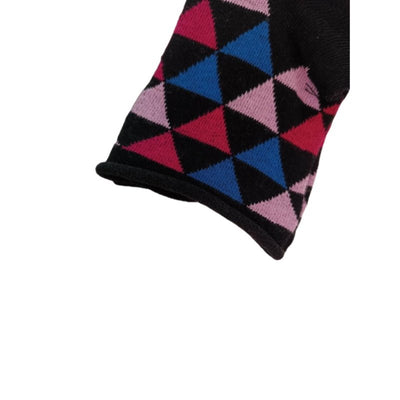 Γυναικεία κάλτσα με σχέδια 'Τρίγωνα' χωρίς λάστιχο | 4ASS μωβ κοντινό