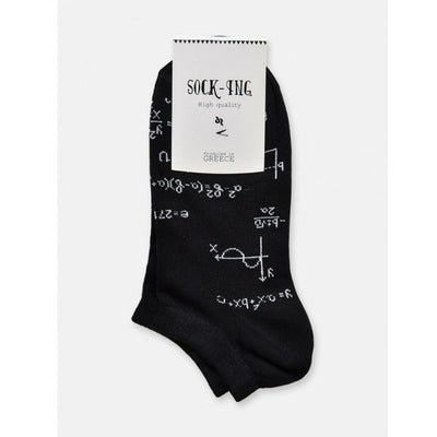 Τερλίκι κάλτσα Socking Γυναικεία με σχέδιο Εξισώσεις | 1021-01 μαύρο