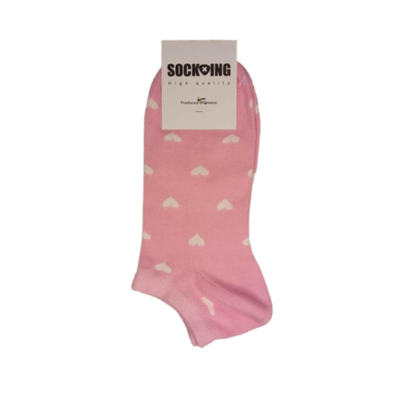 Τερλίκι κάλτσα Sock ing Γυναικεία με σχέδιο Καρδιές