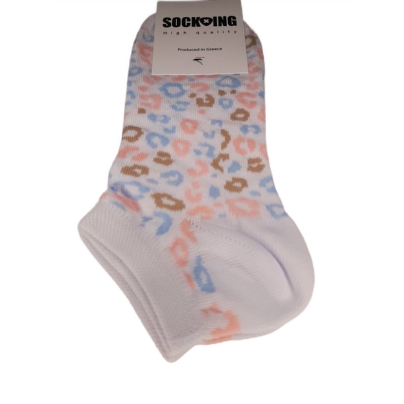 Τερλίκι κάλτσα Socking Γυναικεία με σχέδιο | 10922-02 λευκό μπροστά