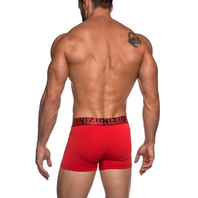 Ανδρικό Boxer με εξωτερικό Μεταλλιζέ λάστιχο 2τμχ | 4400-26 κόκκινο-κόκκινο πίσω