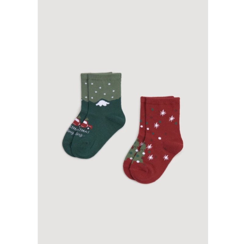 Παιδικές κάλτσες Ysabel Mora Χριστουγεννιάτικες 2άδα | 52254