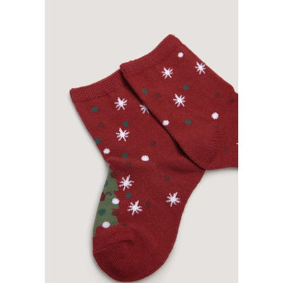 Παιδικές κάλτσες Ysabel Mora Χριστουγεννιάτικες 2άδα | 52254 κόκκινο