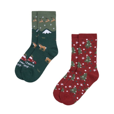 Παιδικές κάλτσες Ysabel Mora Χριστουγεννιάτικες 2άδα | 02840