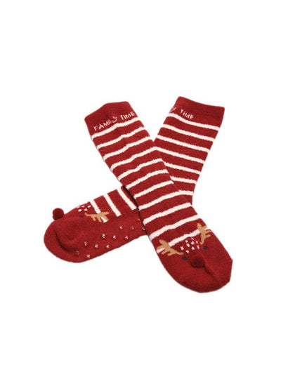 Παιδικές κάλτσες Χριστουγεννιάτικες Αντιολισθητικές 2άδα | 02842 κόκκινο χιαστί