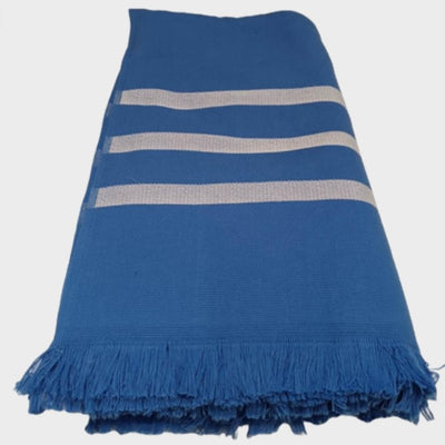 Πετσέτα Θαλάσσης Cavalieri βαμβακερή γαλάζιο κοντινό