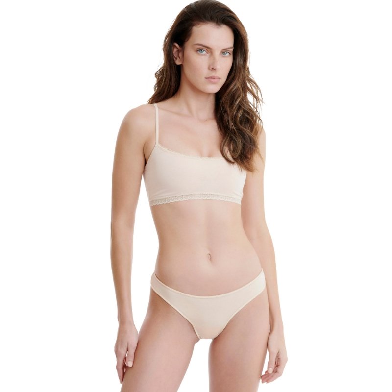 Brazil Slip Bamboo 2άδα | W2018 μπεζ μπροστά