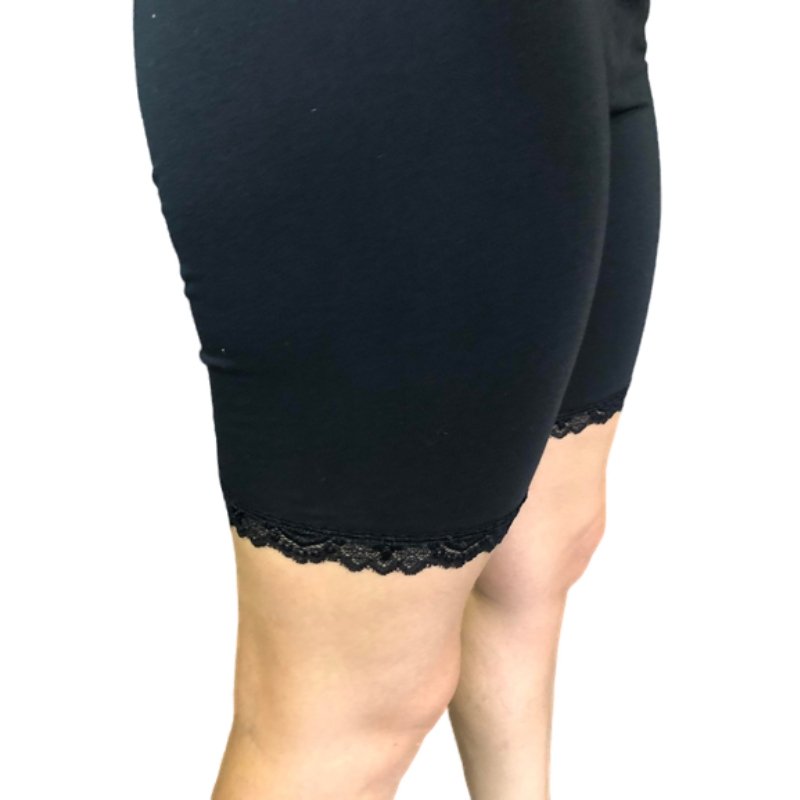 Γυναικείο βαμβακερό σλιπ Dreams με μακρύ πόδι | 301 μαύρο κοντινό