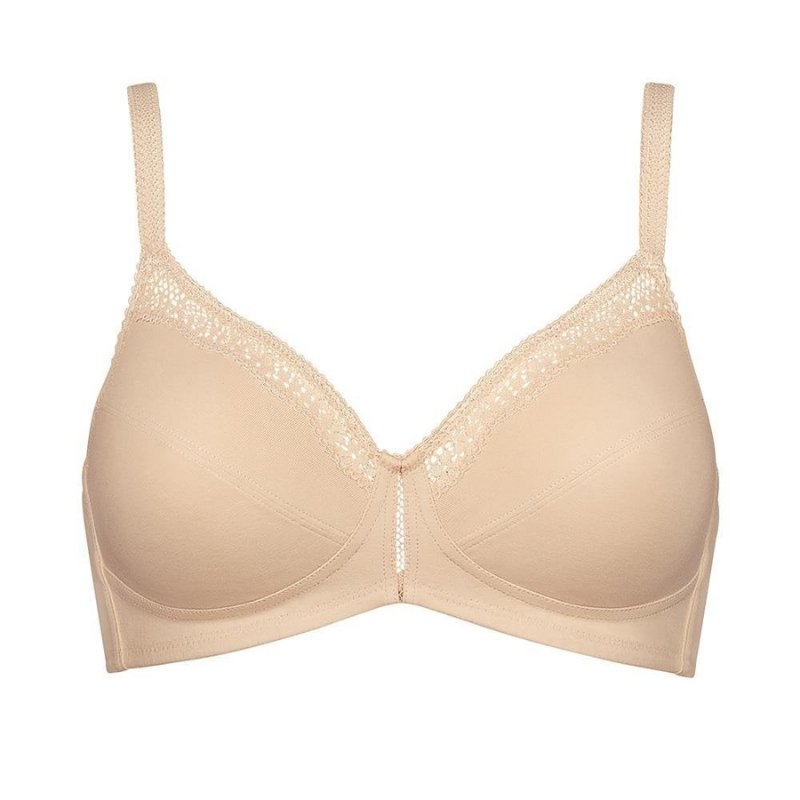 Βαμβακερό σουτιέν TRIUMPH χωρίς μπανέλα Cotton Beauty N μπέζ σκέτο