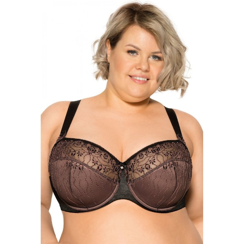 Σουτιέν GAIA με δαντέλα semi-soft | BS 983 μαύρο μπρόστα maxi