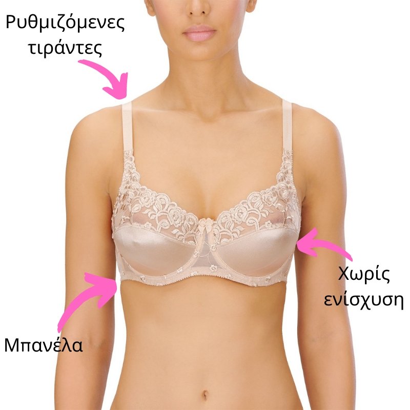Σουτιέν Naturana με μπανέλα χωρίς ενίσχυση | 87543 μπεζ μπροστά
