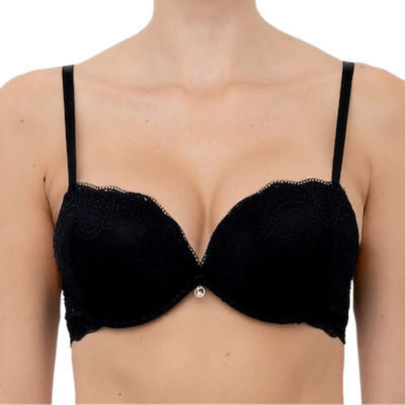 LORMAR Double Pizzo Push-Up bra with double reinforcement