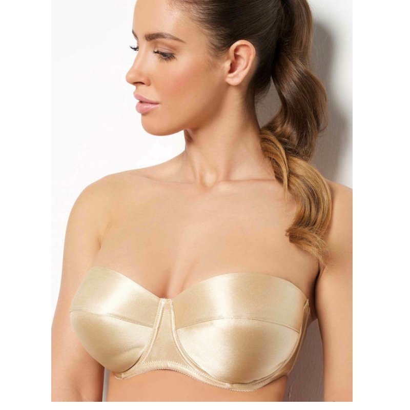 Σουτιέν Strapless Helen για μεγάλο στήθος | 8532 μπεζ μπροστά