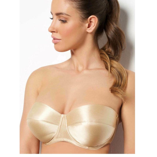Σουτιέν Strapless Helen για μεγάλο στήθος | 8532 μπεζ μπροστά
