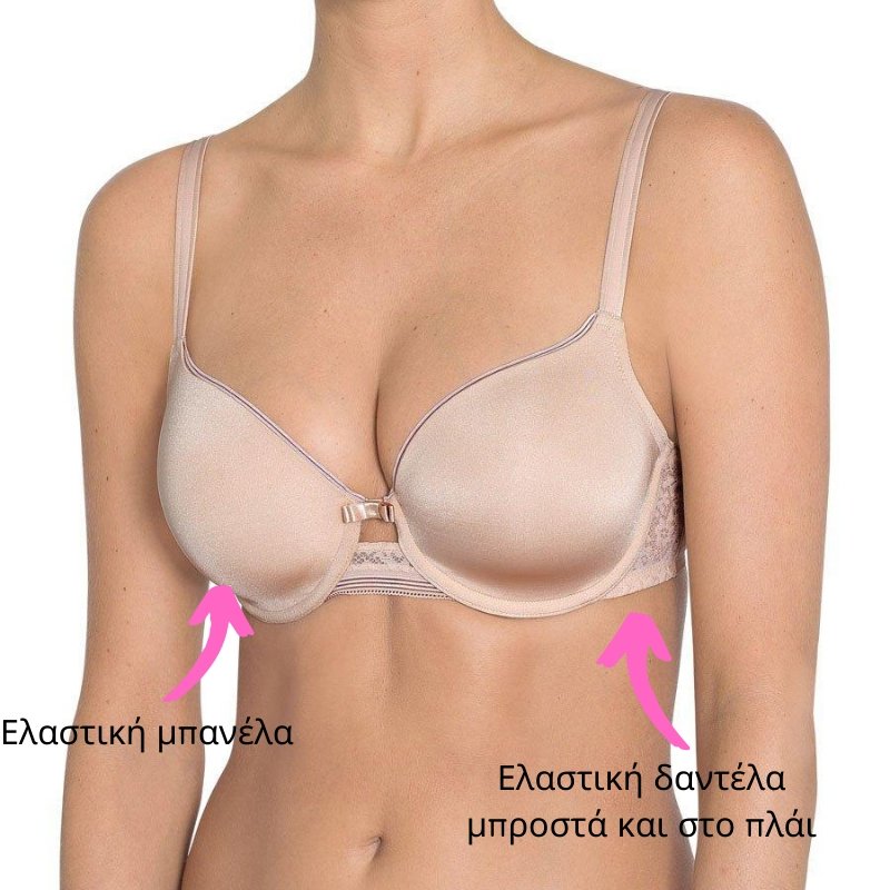 Σουτιέν TRIUMPH με ενίσχυση & ελαστική μπανέλα Beauty Full Essential WP μπέζ