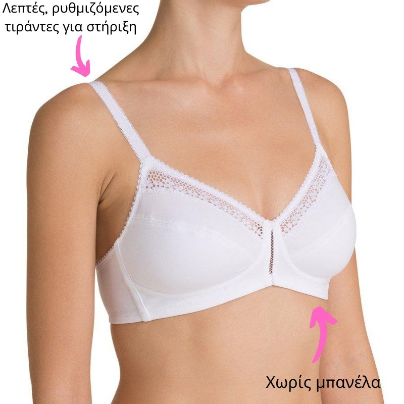 Βαμβακερό σουτιέν TRIUMPH χωρίς μπανέλα Cotton Beauty N λευκό