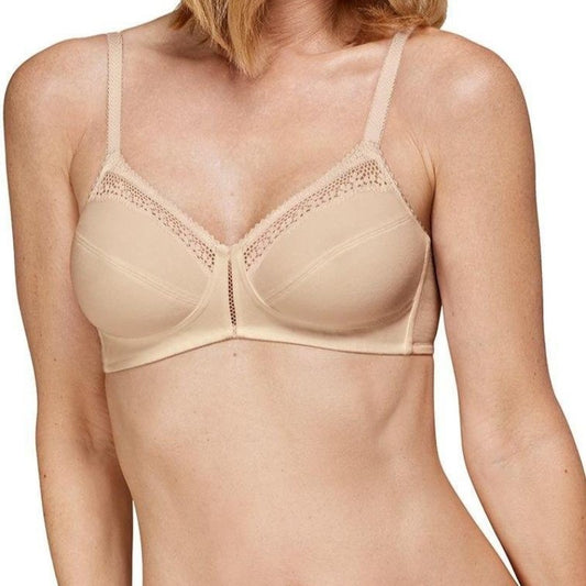 Βαμβακερό σουτιέν TRIUMPH χωρίς μπανέλα Cotton Beauty N μπέζ